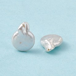バロック天然ケシパールビーズ  ヒョウタン  貝殻色  17~26x12~14x3~5mm  穴：0.6mm&nbsp;PEAR-N020-L35