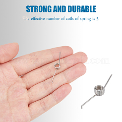 鋼製ねじりばね  工具メンテナンス用の小さなねじりバネ DIY 大工仕事  ステンレス鋼色  36x7x4.5mm  穴：5mm  4個/セット  4セット&nbsp;FIND-FH0010-28