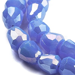 電気メッキガラスビーズセット  多面カット  鐘  藤紫色  4x3.5~4mm  穴：1mm  約98個/連  13.70''（34.8センチメートル）&nbsp;EGLA-D030-P4mm-B05