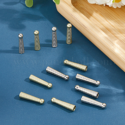 12Pcs 2 Colors Alloy Cord Ends&nbsp;FIND-FH0011-32