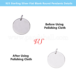 2Pcs Rhodium Plated 925 Sterling Silver Pendants&nbsp;STER-DC0001-43