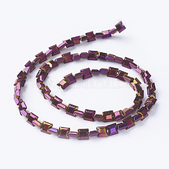 PVD Vacuum Plating Electroplate Non-magnetic Synthetic Hematite Beads Strands&nbsp;G-F534-I05