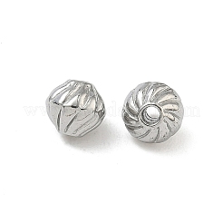 304ステンレススチールビーズ  双円錐形  ステンレス鋼色  6x5mm  穴：1.2mm&nbsp;STAS-D204-21P