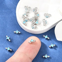 SHEGRACE Brass Micro Pave Cubic Zirconia Connector Charms&nbsp;XGRQ5K700-833P-B
