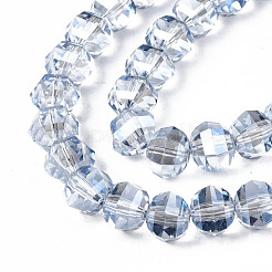 Electroplate Transparent Glass Beads Strands&nbsp;EGLA-N002-30-F01