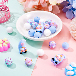 21Pcs 5 Styles Food Grade Eco-Friendly Silicone Beads&nbsp;FIND-TA0010-86A