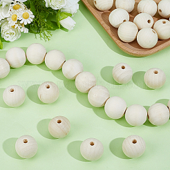 30Pcs Natural Unfinished Wood Beads&nbsp;WOOD-PA0001-59