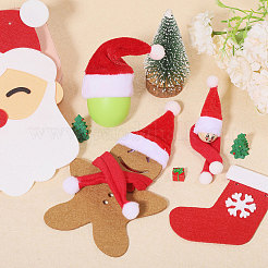 14Pcs 14 Styles Christmas Velvet Wine Bottle Cover Decoration&nbsp;AJEW-CA0004-47