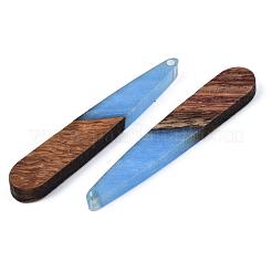Opaque Resin & Walnut Wood Pendants&nbsp;RESI-S389-039A-C01