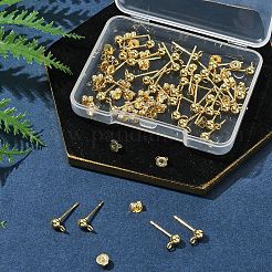 40Pcs 304 Stainless Steel Ball Post Stud Earring Findings&nbsp;STAS-FS0001-76G