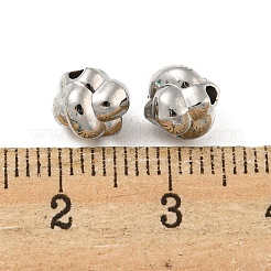 合金ビーズ  長持ちメッキ  鉛フリー＆カドミウムフリー＆ニッケルフリー  プラチナ  7x7.5x8mm  穴：1.6mm&nbsp;PALLOY-K020-03P