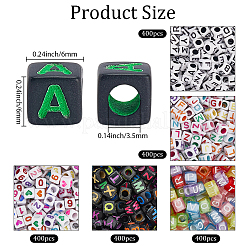 2000Pcs 6 Styles Transparent & Opaque Acrylic Beads&nbsp;SACR-PA0001-06