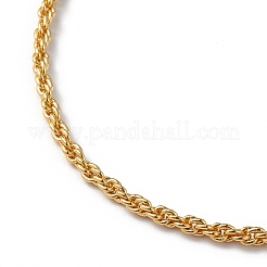 Rack Plating Brass Rope Chain Bracelet for Women&nbsp;BJEW-C020-11B-G