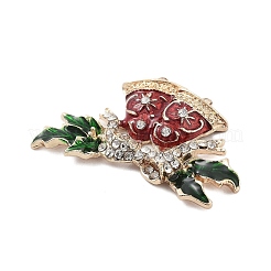 クリスマス 合金 ラインストーン カボション  エナメル  ゴールドカラー  クリスマス鐘  27x41x5.5mm&nbsp;FIND-U016-03G-02