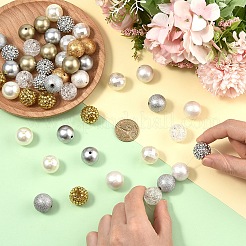 50Pcs 10 Styles Transparent Resin Rhinestone Graduated Beads&nbsp;RESI-YW0004-41