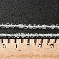 天然石クオーツクリスタルラウンドビーズ連売り  ロッククリスタルビーズ  4mm  穴：0.8mm  約89~94個/連  15~15.5インチ&nbsp;G-J303-01-4mm
