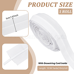 10m Flat Polyester Elastic Cord with Drawstring Cord Inside&nbsp;EW-BC0001-08B