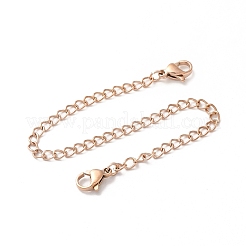 10Pcs 5 Size Ion Plating(IP) 304 Stainless Steel Chain Extender&nbsp;STAS-E192-03RG