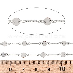304 Stainless Steel Flat Round Link Chains&nbsp;CHS-H117-10P