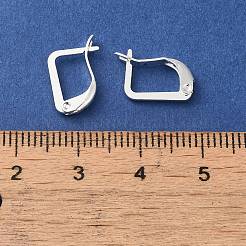 真鍮製フープピアスパーツ  銀  14x2.5mm  ピン：0.8mm&nbsp;FIND-Z039-29S