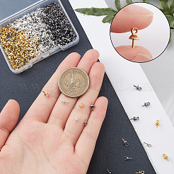 300スタイルの真鍮カップペグベイルペンダント6個  片穴ビード用  ミックスカラー  7x3~4mm  穴：1.5mm  ピン：1.5~1.8mm  50個/スタイル&nbsp;FIND-SC0002-79