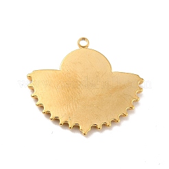 Ion Plating(IP) 304 Stainless Steel Pendant Cabochon Settings&nbsp;STAS-I197-002G