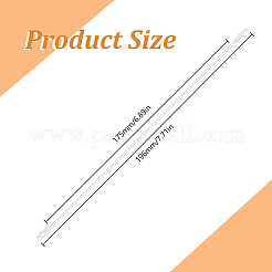 ポリエステル製衣類タグ、ラベル、紐1000個  ホワイト  195x3.5mm  穴：3.5x2.5/3mm  1000個/セット&nbsp;DIY-GO0002-65