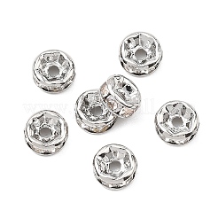 SHEGRACE Brass Micro Pave Clear Cubic Zirconia Spacer Beads&nbsp;XGRQ1U734-308P