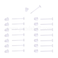 1000Pcs 2 Style Eco-Friendly Plastic Stud Earring Findings&nbsp;KY-YW0001-11