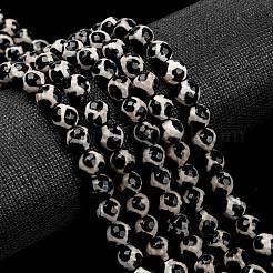 Tibetan Style Turtle Back Pattern dZi Beads&nbsp;G-H1454-1