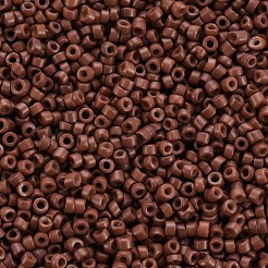 ガラスシリンダービーズ  シードビーズ  焼き付け塗料  丸い穴  シエナ  1.5~2x1~2mm  穴：0.8mm  約45000個/袋  約1ポンド/バッグ&nbsp;SEED-S047-A-041