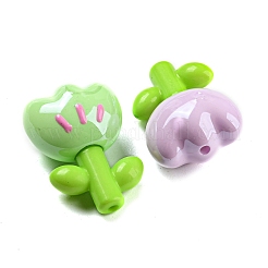 エナメルアクリルビーズ  花  ミックスカラー  26x18x12.3mm&nbsp;MACR-K341-05