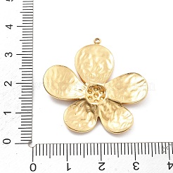 304ステンレスペンダント  花のチャーム  PVD真空メッキ  18KGP本金メッキ  32.5x31.5x3mm  穴：1.4mm&nbsp;STAS-R155-045G-03