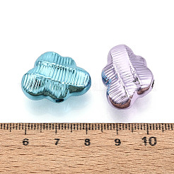 テクスチャ加工されたメッキ不透明アクリルビーズ  雲  ミックスカラー  23.5x17.5x11.5~12mm  穴：2.5mm&nbsp;PACR-T018-09M