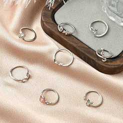 8Pcs 8 Styles Alloy Cuff Rings&nbsp;RJEW-CJ0001-02