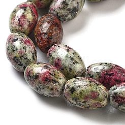 天然石ルビーインゾイサイトビーズ連売り  ライス  12x8mm  穴：1.2mm  約33個/連  15.94''（40.5センチメートル）&nbsp;G-B106-B12-01