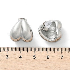 女性用304ステンレススチールスタッドピアス  ハート  ステンレス鋼色  17.5x17.5mm&nbsp;EJEW-U051-05P