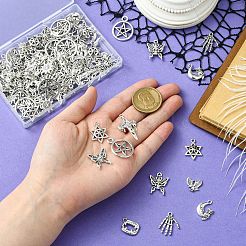 100pcs10スタイルチベットスタイルアロイペンダント  アンティークシルバー  12~30.5x4~20mm  10個/スタイル&nbsp;TIBE-CJ0001-35