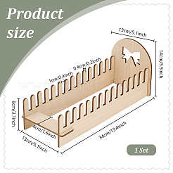 Hollow Bowknot Wooden Display Stands for Cards Holder&nbsp;ODIS-WH0031-03