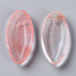 チェリー石英ガラスの宝石のペンダント  葉  21x11x4mm  穴：0.8mm&nbsp;G-F697-D05
