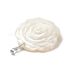 Natural White Shell Pendants&nbsp;BSHE-E029-03P-01