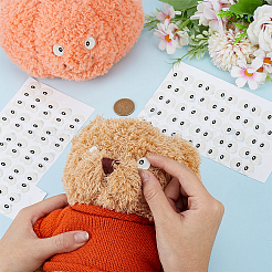 樹脂製クラフトドールアイ100個  ぬいぐるみの目  diyの人形のおもちゃの人形のプラシ天の動物の作成のため  オーバル  ホワイト  16.5x12.5x1.5mm&nbsp;DOLL-BC0001-03A