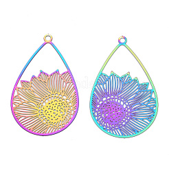 201 Stainless Steel Filigree Pendants&nbsp;STAS-TAC0004-63RC