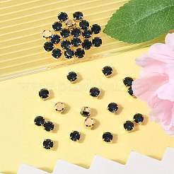 プレシオサ® マキシマ クリスタル 縫い付けカップ  チェコクリスタル  真鍮製爪付き台座付き  719 35 021 チャトン（丸）  ゴールドカラー  30340 モンタナ  ss16（3.8~4mm）&nbsp;Y-PRC-SS16-30340-G