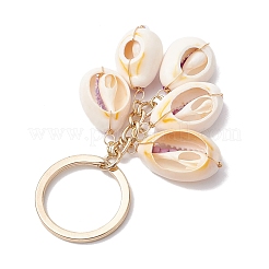 Glass with Iron with Natural Cowrie Shell Keychain&nbsp;KEYC-JKC00942