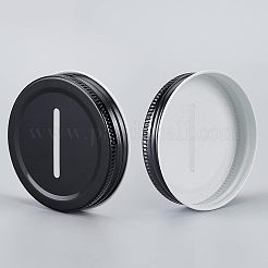 ブリキコインスロットバンクリッド  メイソンジャーの蓋  ミックスカラー  7.2x1.4cm  5個/カラー  5色  25個/セット&nbsp;FIND-FG0001-06