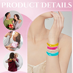 4Pcs 4 Colors Resin Bangles&nbsp;BJEW-UN0001-73
