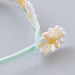 ポリエステルコードブ​​レスレット  デイジーの花  きいろ  7-5/8インチ（19.5cm）&nbsp;BJEW-H535-06