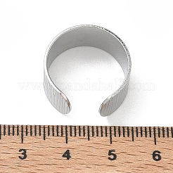 304 Stainless Steel Cuff Open Rings&nbsp;RJEW-D357-02P