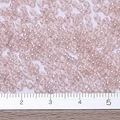 MIYUKIラウンドロカイユビーズ  日本製シードビーズ  11/0  （rr365)ライトシェルピンクツヤ  2x1.3mm  穴：0.8mm  約5500個/50g&nbsp;SEED-X0054-RR0365